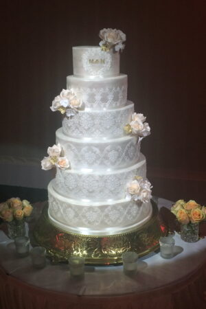 Peach & gold, damask at Painshill Park